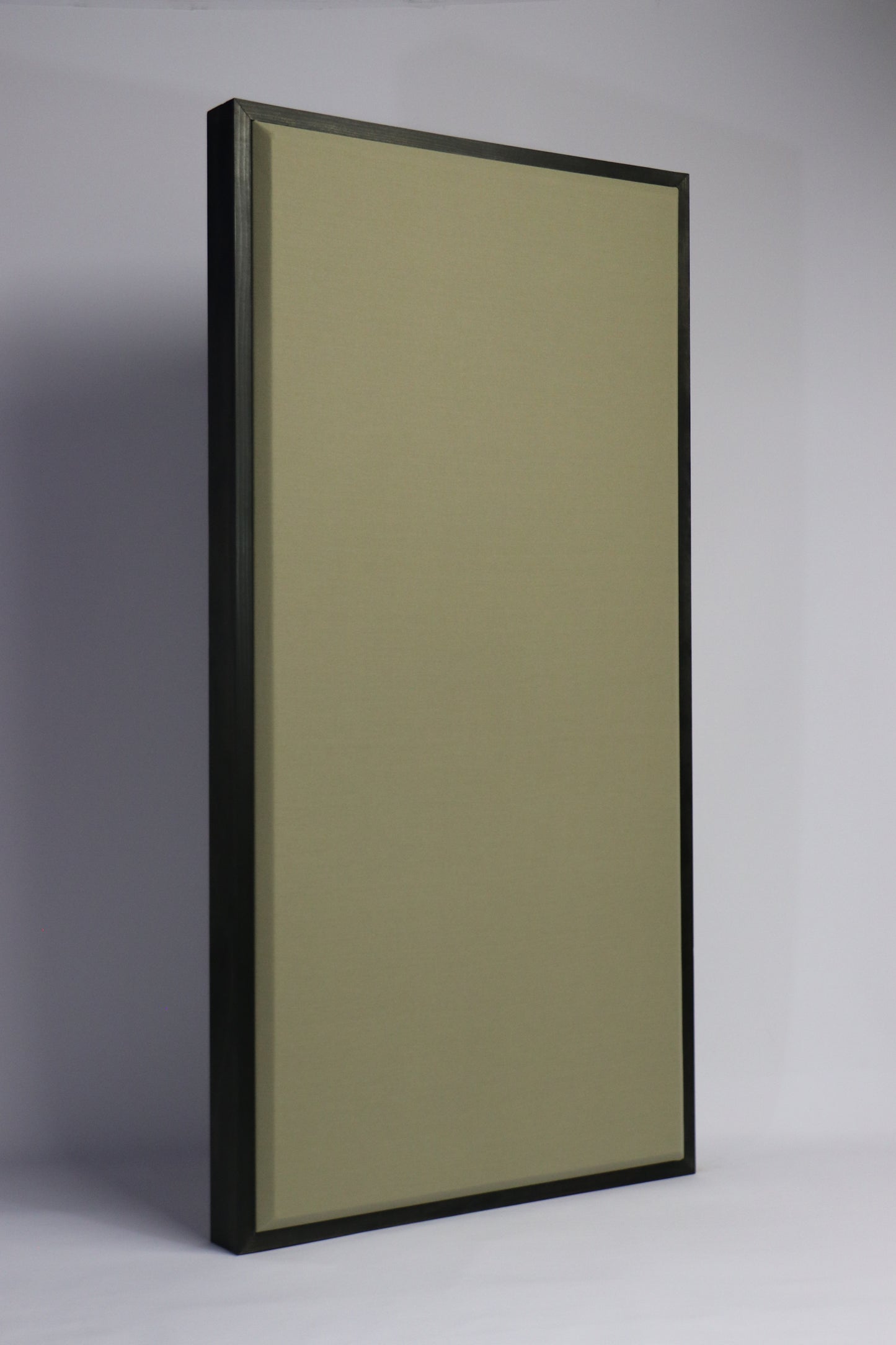ACOUSTIC PANEL - KHAKI & BLACK WOOD FRAMED