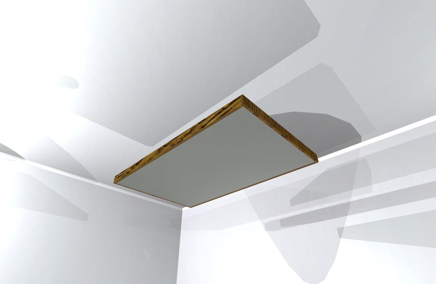 CEILING BAFFLE - Steel Grey & Special Walnut