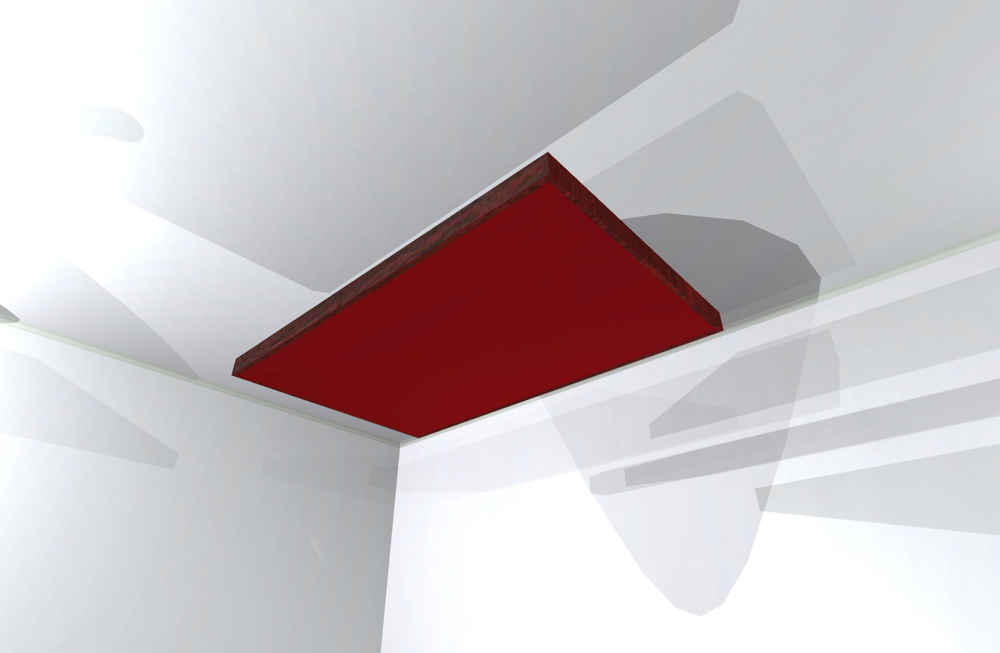 CEILING BAFFLE - Wine & Red Mahogany