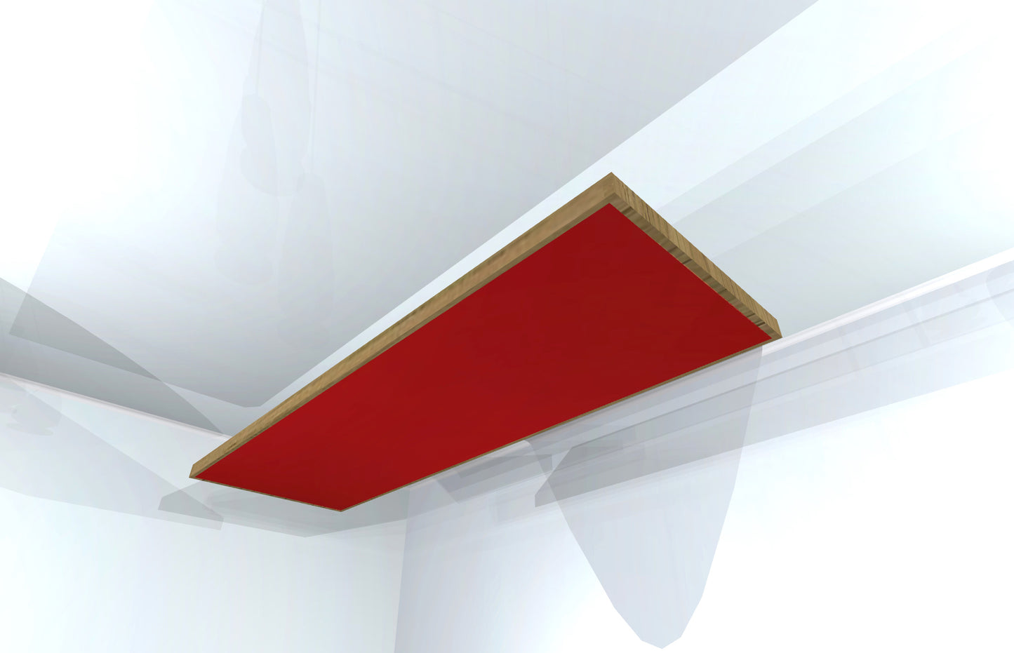CEILING BAFFLE - Cool Red & Special Walnut