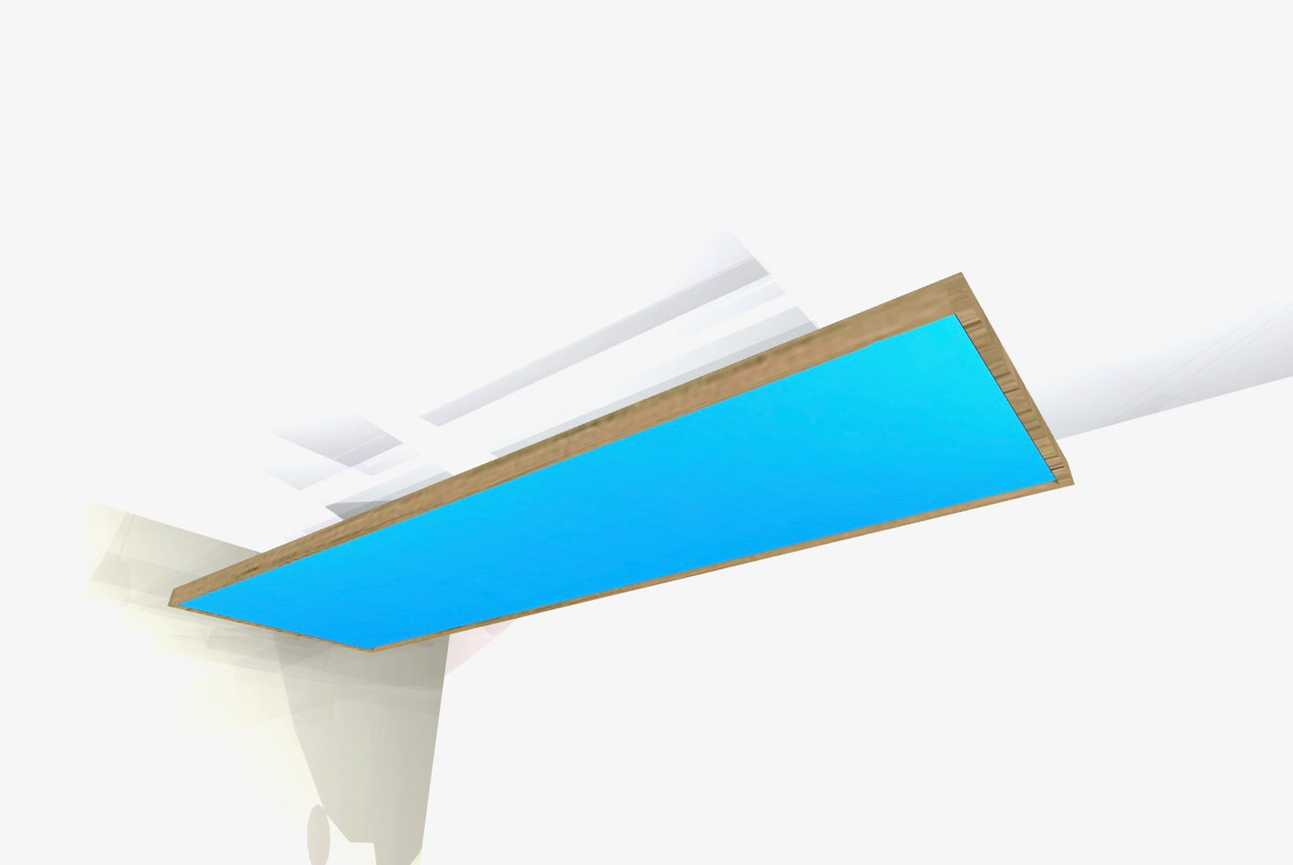 CEILING BAFFLE - Sky Blue & Special Walnut
