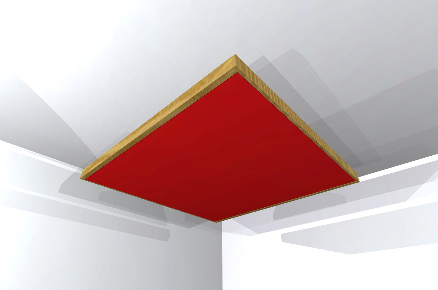 CEILING BAFFLE - Cool Red & Special Walnut