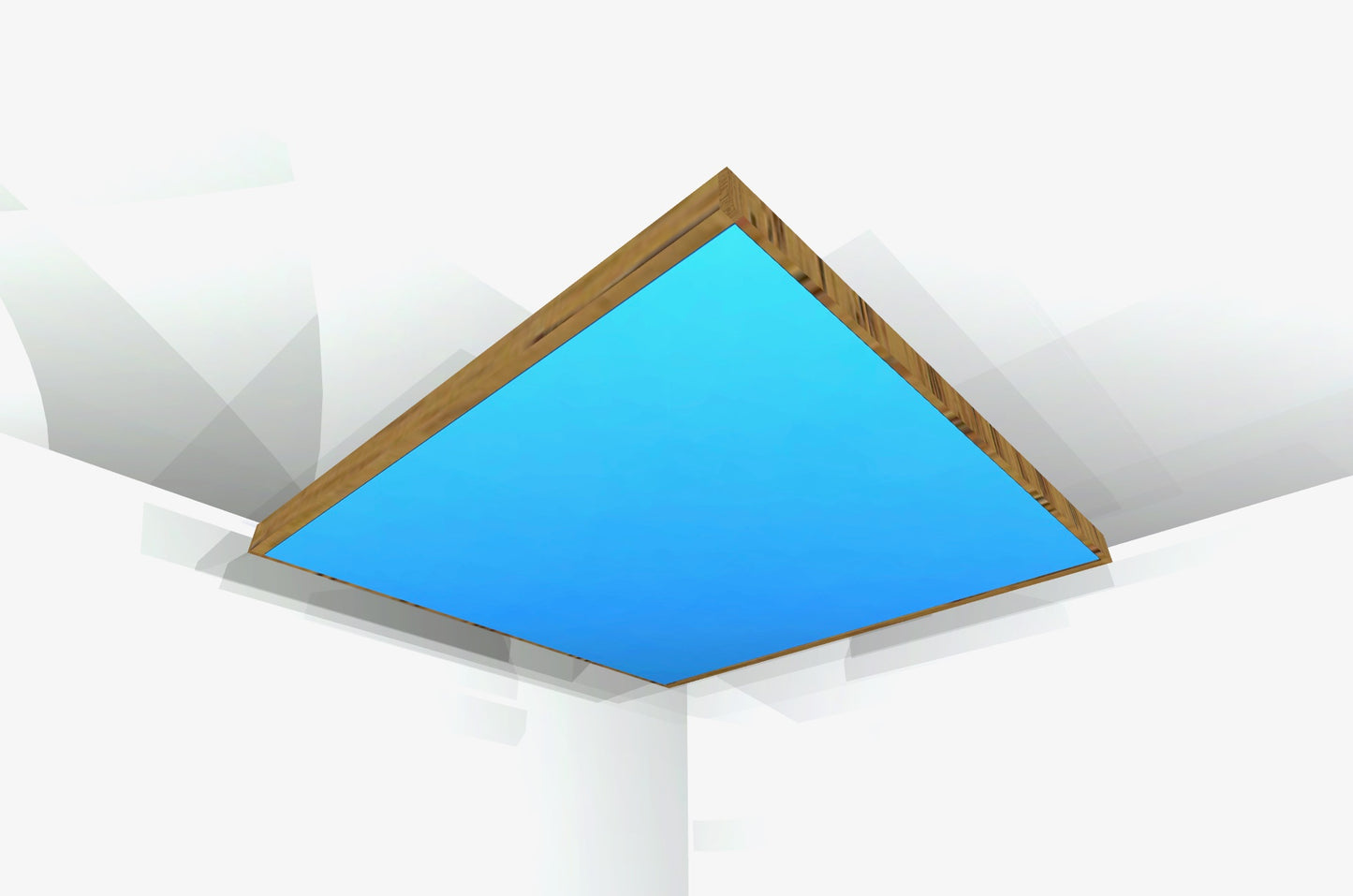 CEILING BAFFLE - Sky Blue & Special Walnut