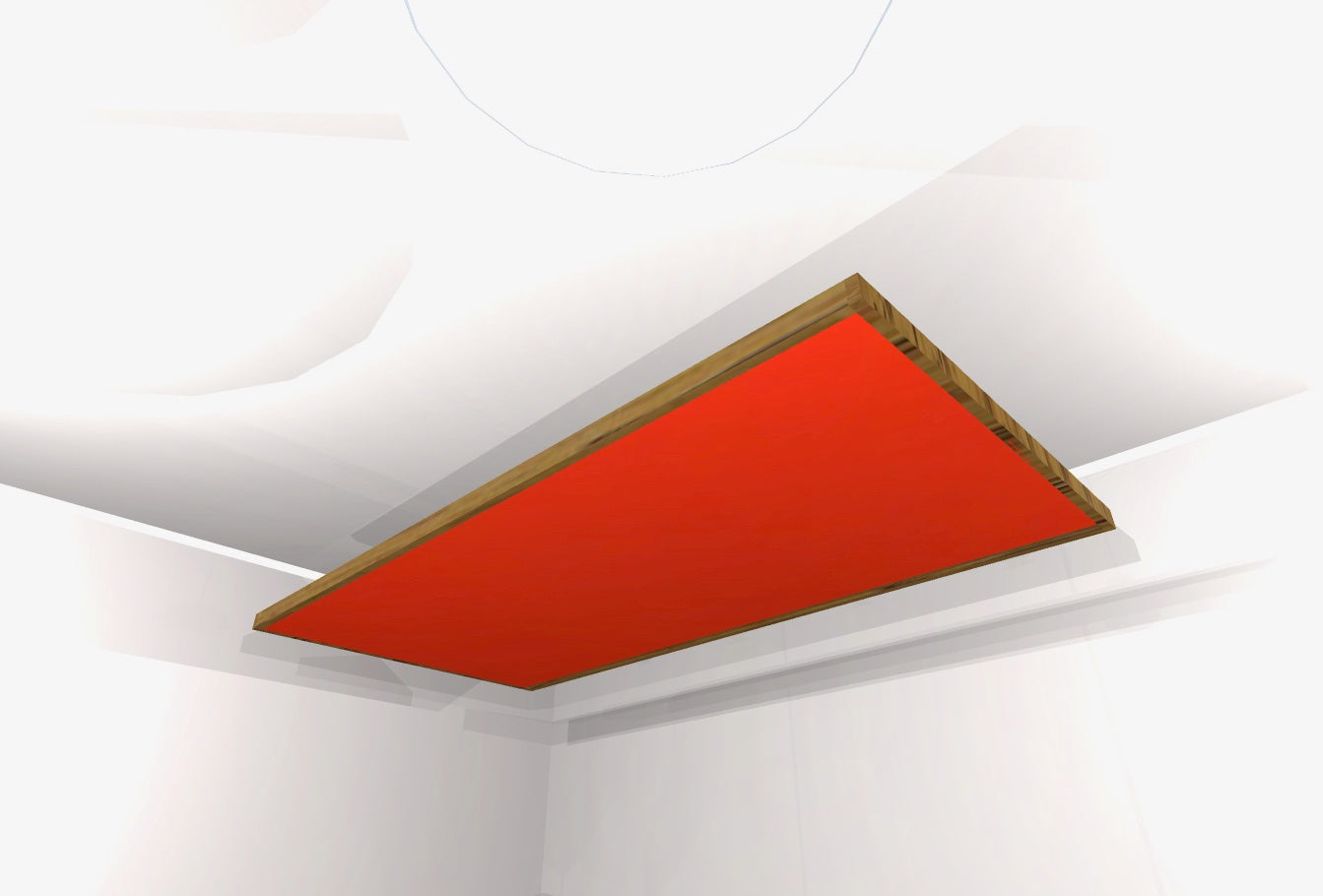CEILING BAFFLE - Cool Red & Special Walnut