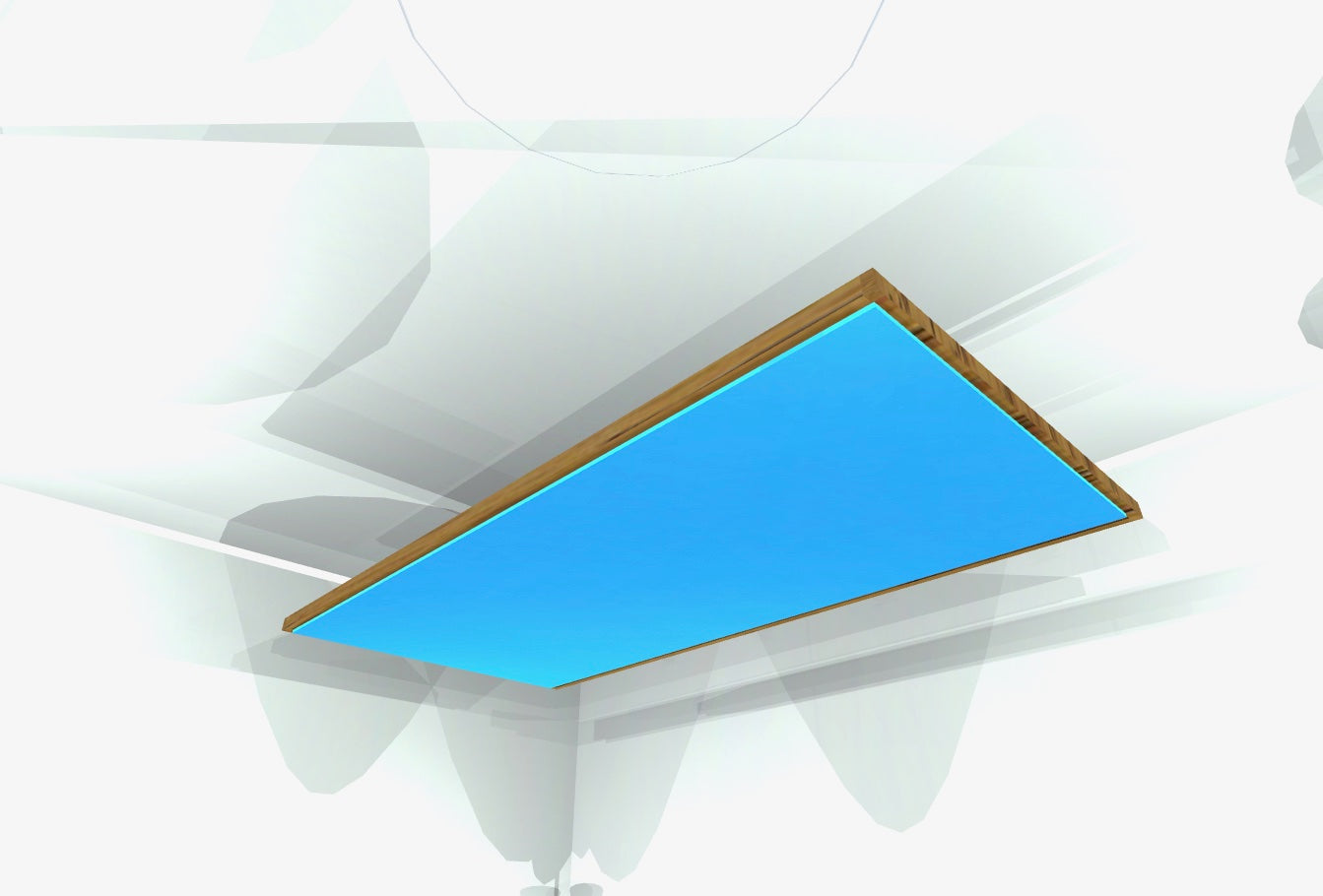CEILING BAFFLE - Sky Blue & Special Walnut