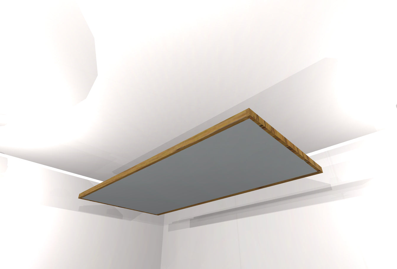 CEILING BAFFLE - Steel Grey & Special Walnut