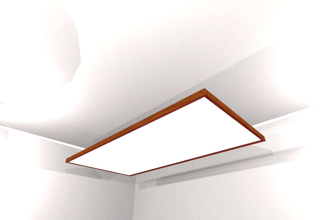 CEILING BAFFLE - White & Gunstock