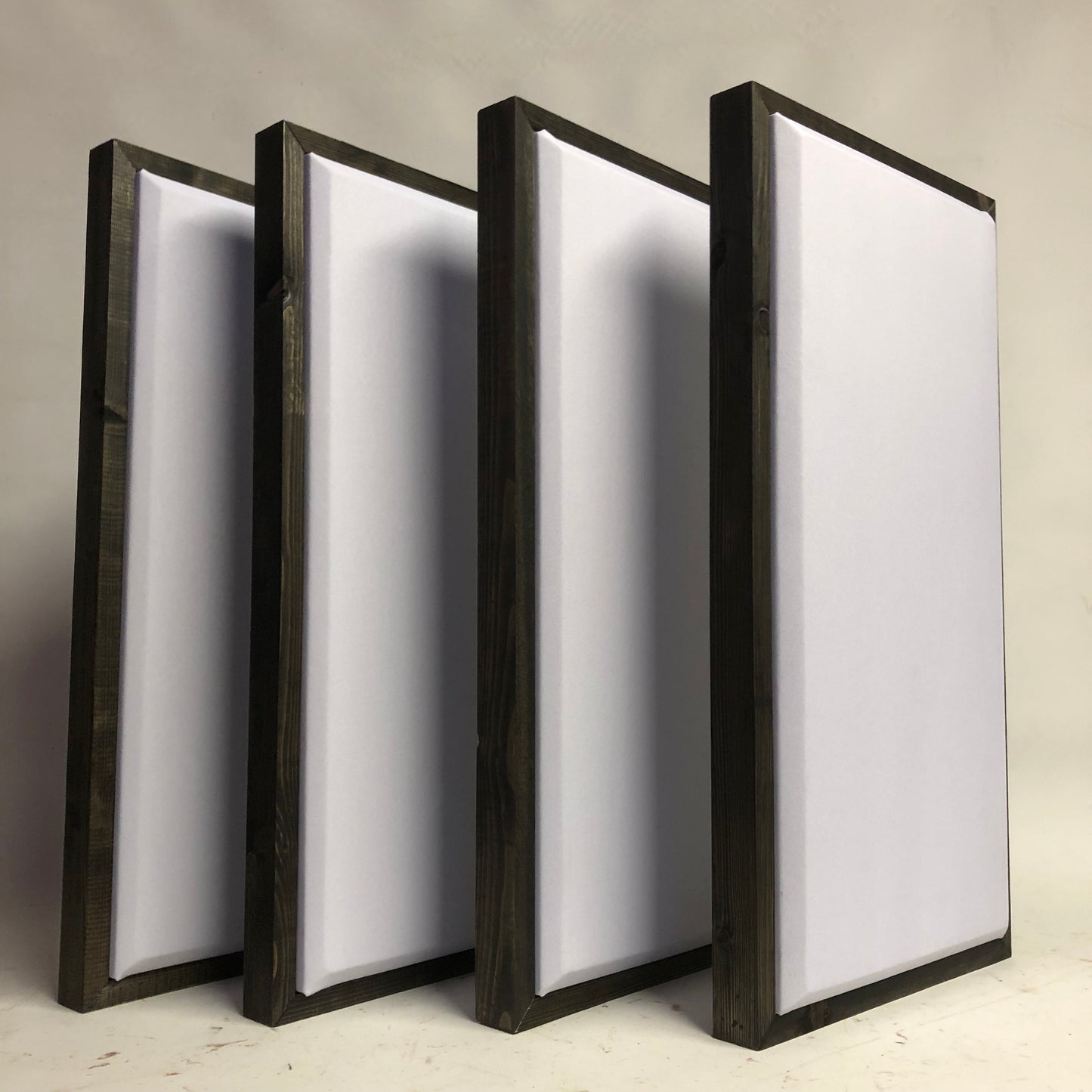 ACOUSTIC PANEL - WHITE & BLACK WOOD FRAMED