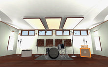 CEILING BAFFLE -  White & Red Mahogany